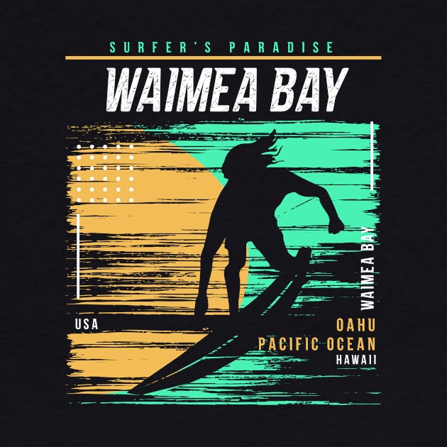 Retro Surfing Waimea Bay Oahu Hawaii // Vintage Surfer Beach // Surfer's Paradise by Now Boarding